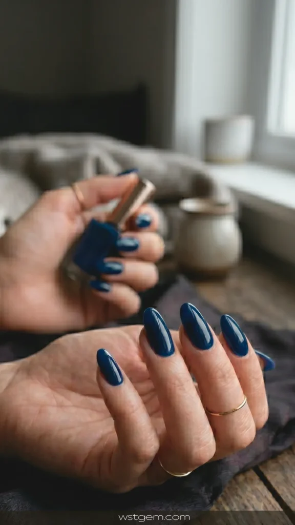 Nail Style ,Nail ,Midnight blue - like the June sky at 2 a.m.