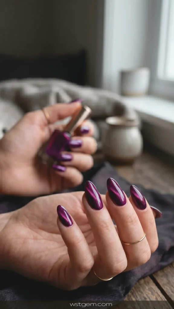 Nail Style ,Nail ,Deep plum - royal and rich.