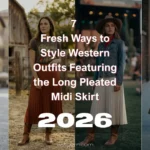 7 Fresh Ways to Style Western Outfits Women Are Loving in 2026 – Featuring the Long Pleated Midi Skirt