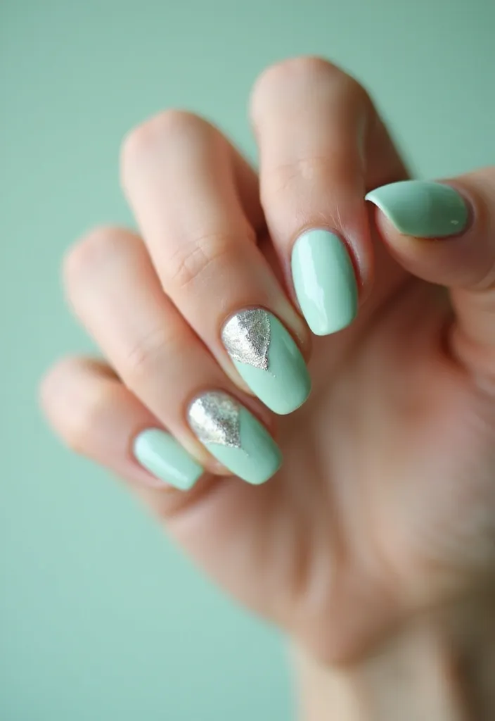 Mint Green & Soft Pastels nails
