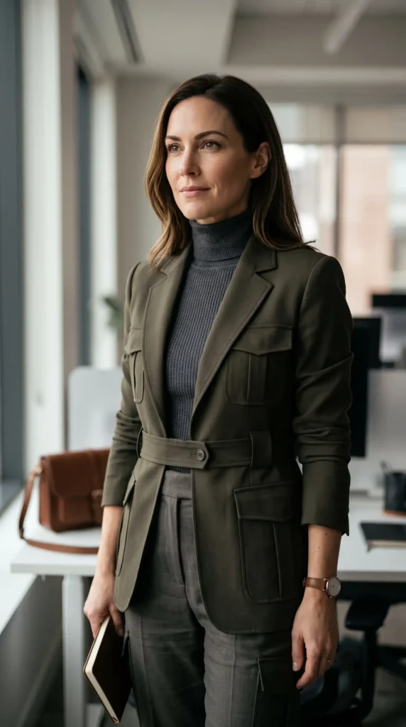 The Utility Trend Meets Office Outfits
