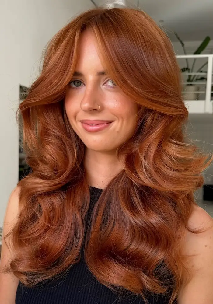 Classic Auburn with Soft Layers - Timeless and Feminine