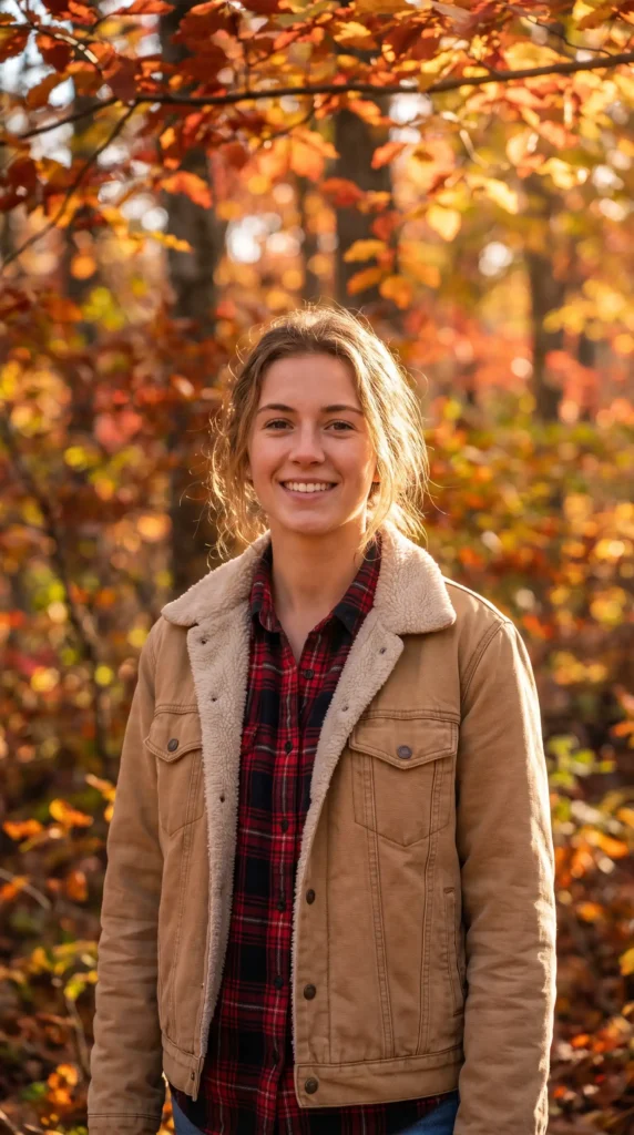 Plaid Shirt & Sherpa-Lined Jacket
