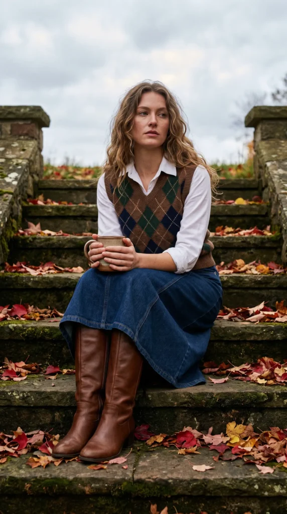 The Sweater Vest & Denim Duo