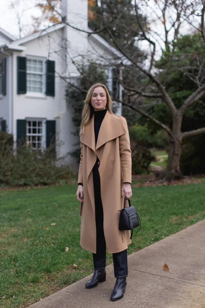 The Classic Camel Coat & Cowboy Boot Combo